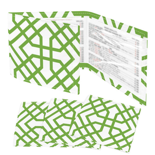 4 pack Green Lattice Mahjong Card Holder with Line Finder