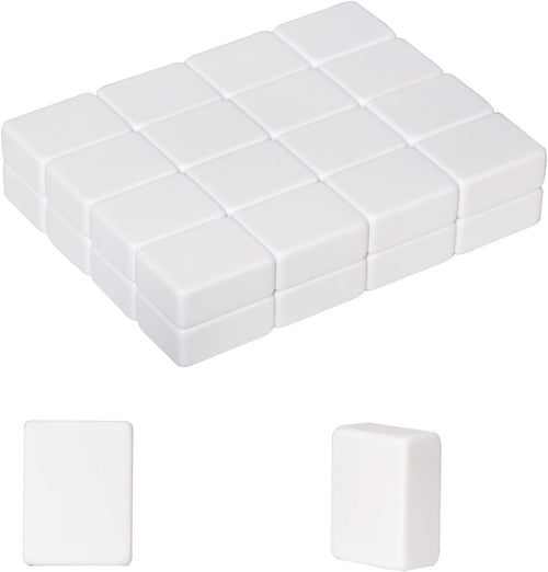 Blank Mahjong Tiles Set, 32 Pieces, Suitable for 1.2 "(30mm) Standard Size American Mahjong Tiles, Replace Lost Tiles & Can Be Used Together with Mahjong Stickers (Stickers Not Included)