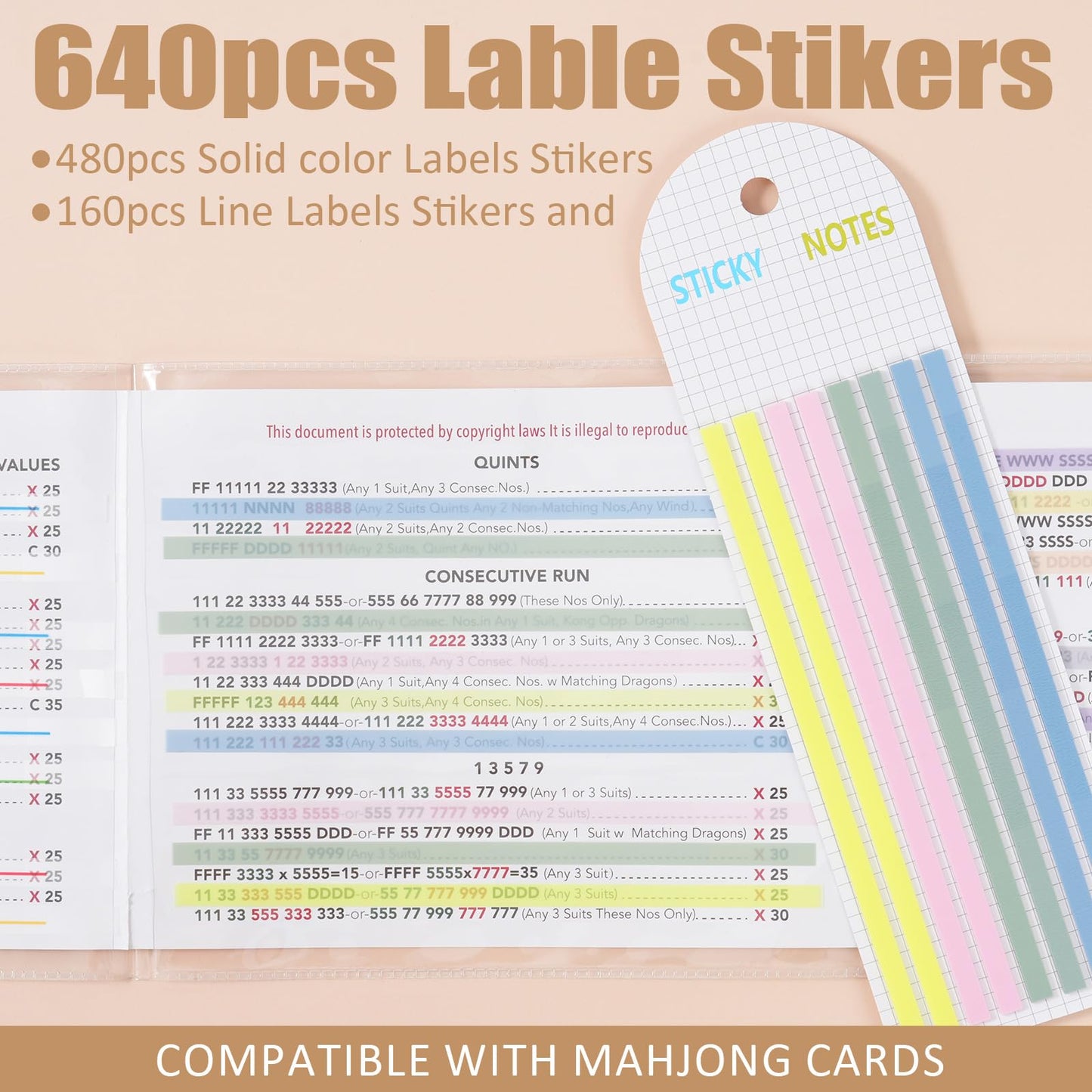 Mahjong Card Line Finder Highlighter Tape