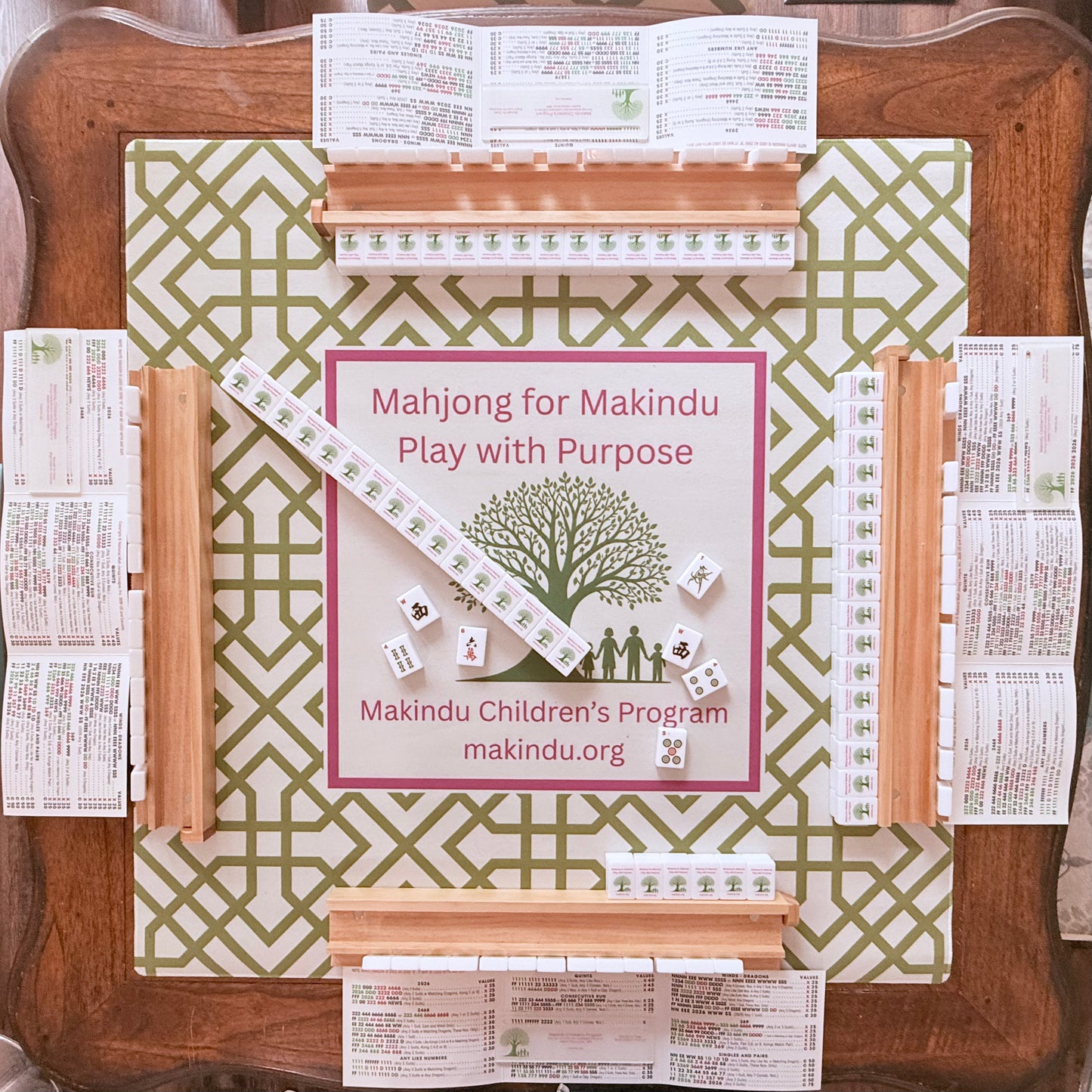 Mahjong for Makindu Custom Mahjong Mat 31.5"x31.5" (Ship Rolled up)