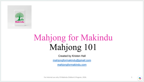 PDF Mahjong for Makindu Mahjong 101 Teaching Presentation