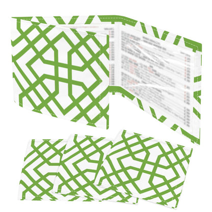4 pack Green Lattice Mahjong Card Holder with Line Finder