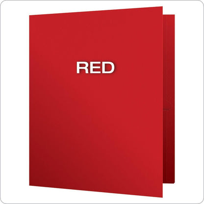 Oxford Two Pocket Folders, Textured Paper, Green, For School, Home, and Office, Letter Size, 25 Per Box (57503EE)