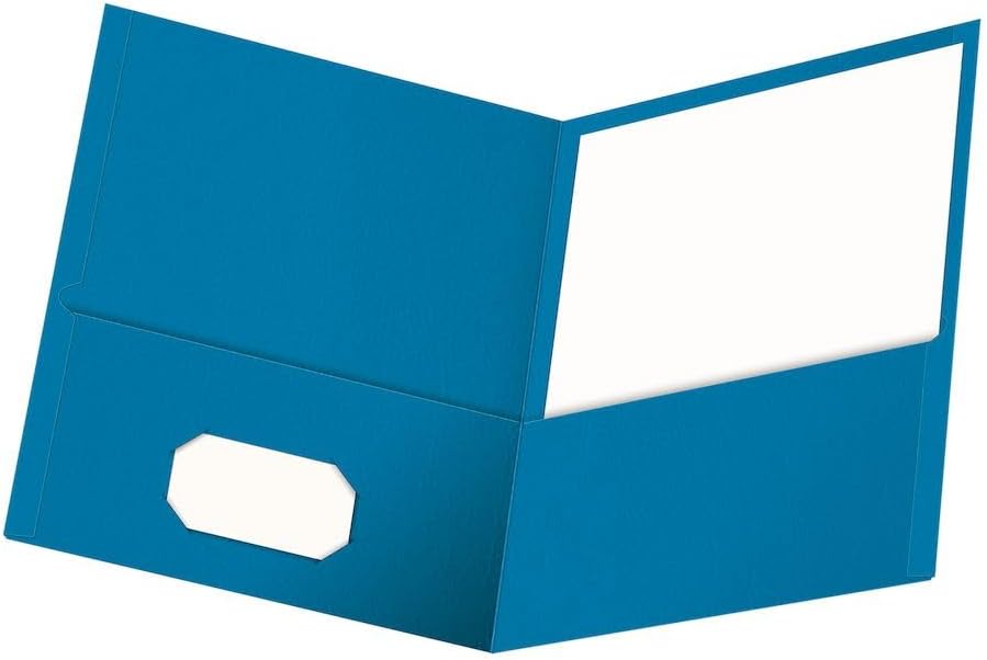 Oxford Two Pocket Folders, Textured Paper, Green, For School, Home, and Office, Letter Size, 25 Per Box (57503EE)