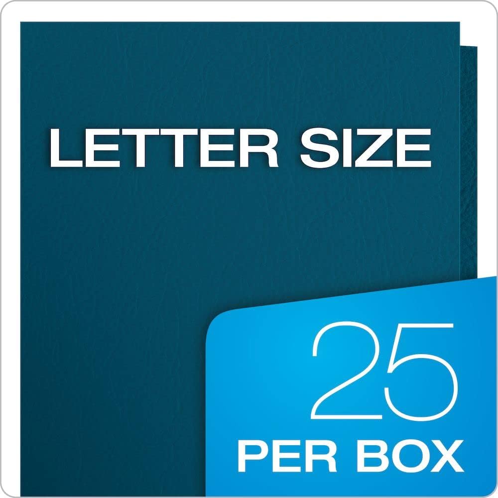 Oxford Two Pocket Folders, Textured Paper, Green, For School, Home, and Office, Letter Size, 25 Per Box (57503EE)