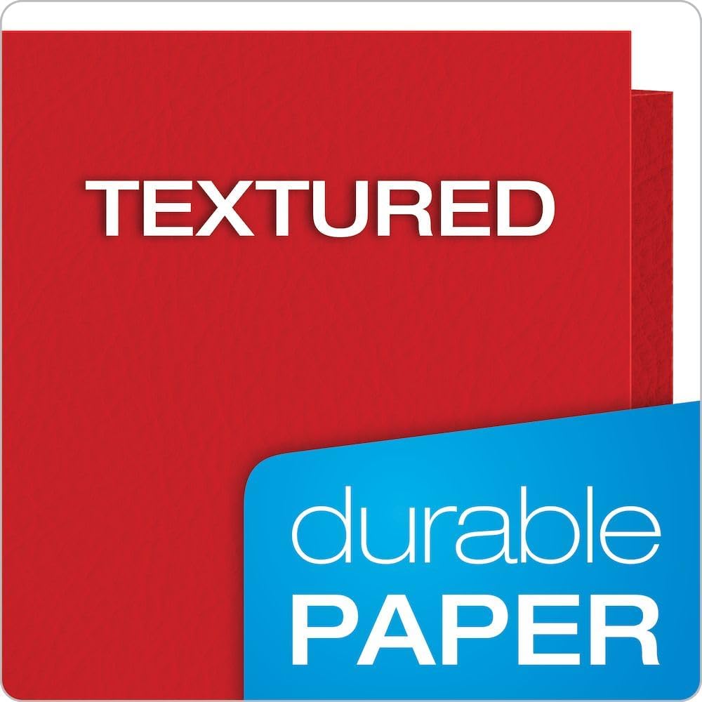Oxford Two Pocket Folders, Textured Paper, Green, For School, Home, and Office, Letter Size, 25 Per Box (57503EE)