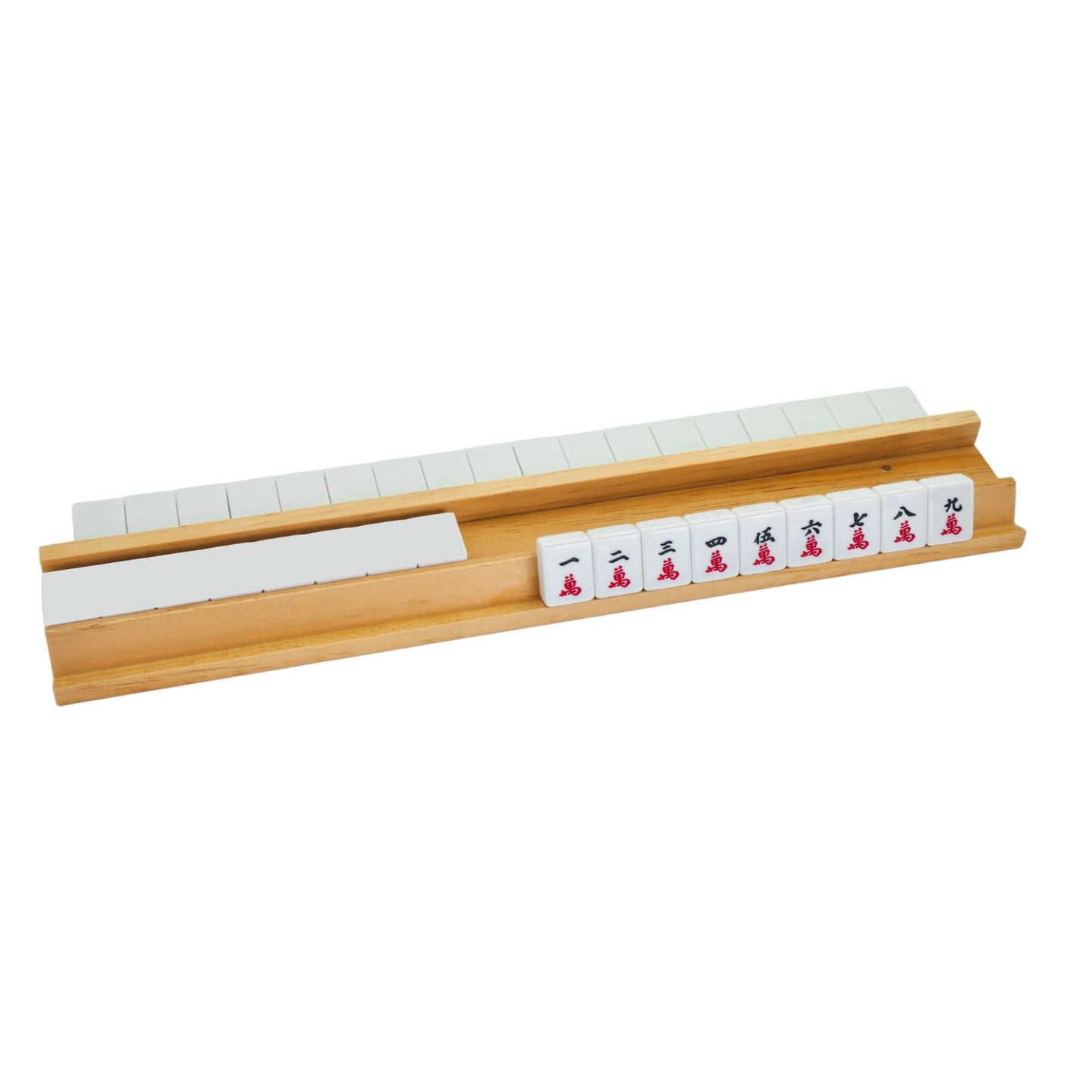 4PCS Wooden Mahjong Racks with Magnetic Pushers, 20" or 17.5" options