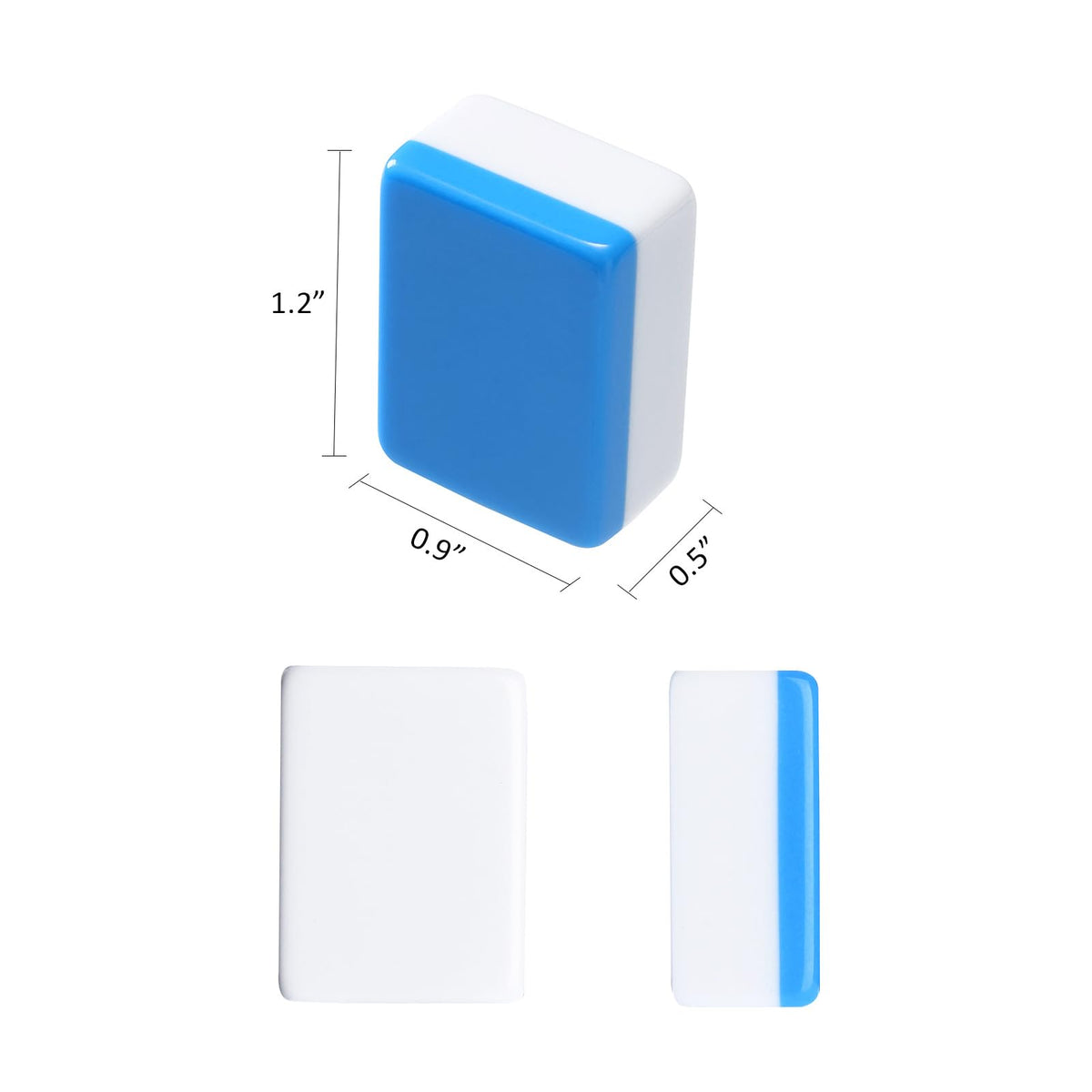 Blank Mahjong Tiles Set, 32 Pieces, Suitable for 1.2 "(30mm) Standard Size American Mahjong Tiles, Replace Lost Tiles & Can Be Used Together with Mahjong Stickers (Stickers Not Included)