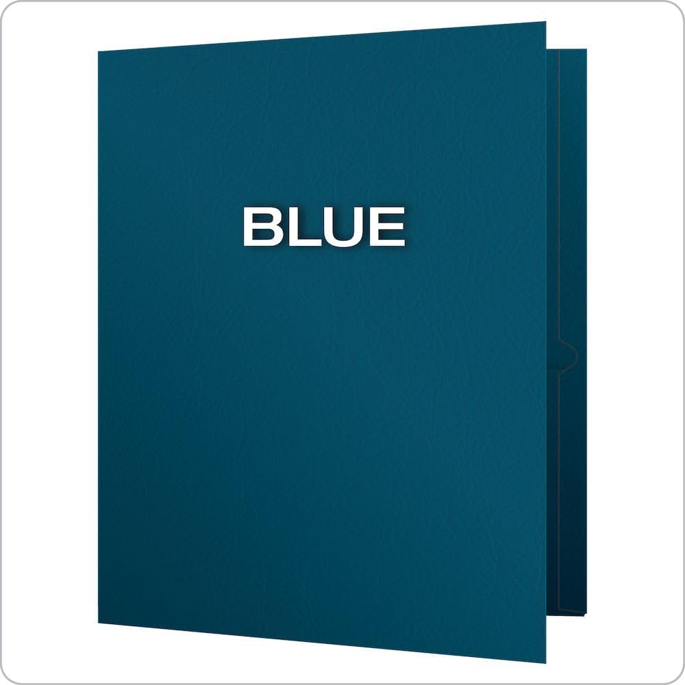 Oxford Two Pocket Folders, Textured Paper, Green, For School, Home, and Office, Letter Size, 25 Per Box (57503EE)