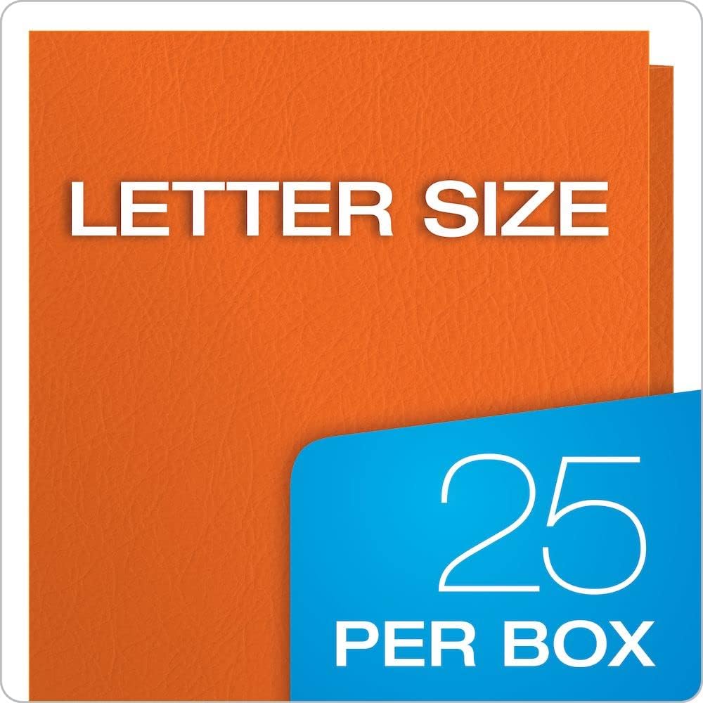 Oxford Two Pocket Folders, Textured Paper, Green, For School, Home, and Office, Letter Size, 25 Per Box (57503EE)