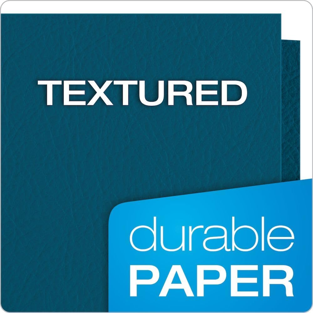 Oxford Two Pocket Folders, Textured Paper, Green, For School, Home, and Office, Letter Size, 25 Per Box (57503EE)