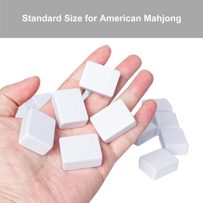 Blank Mahjong Tiles Set, 32 Pieces, Suitable for 1.2 "(30mm) Standard Size American Mahjong Tiles, Replace Lost Tiles & Can Be Used Together with Mahjong Stickers (Stickers Not Included)