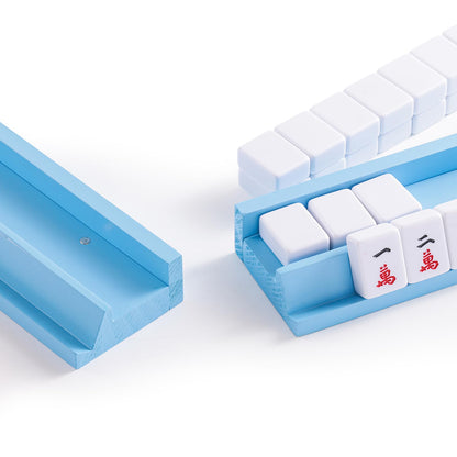 4PCS Wooden Mahjong Racks with Magnetic Pushers, 20" or 17.5" options