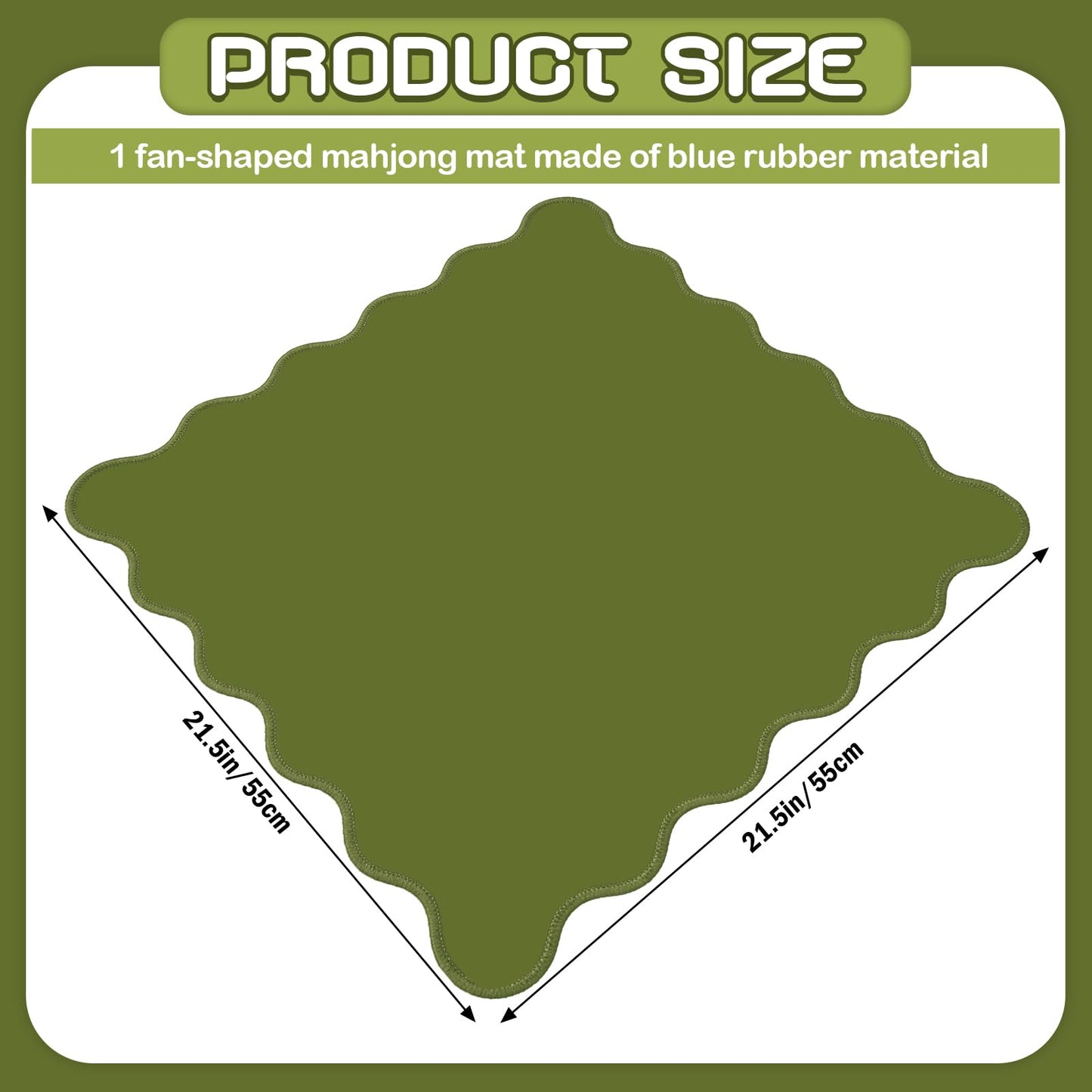 VioraWhite 21" Mini Majiong Mat for Travel