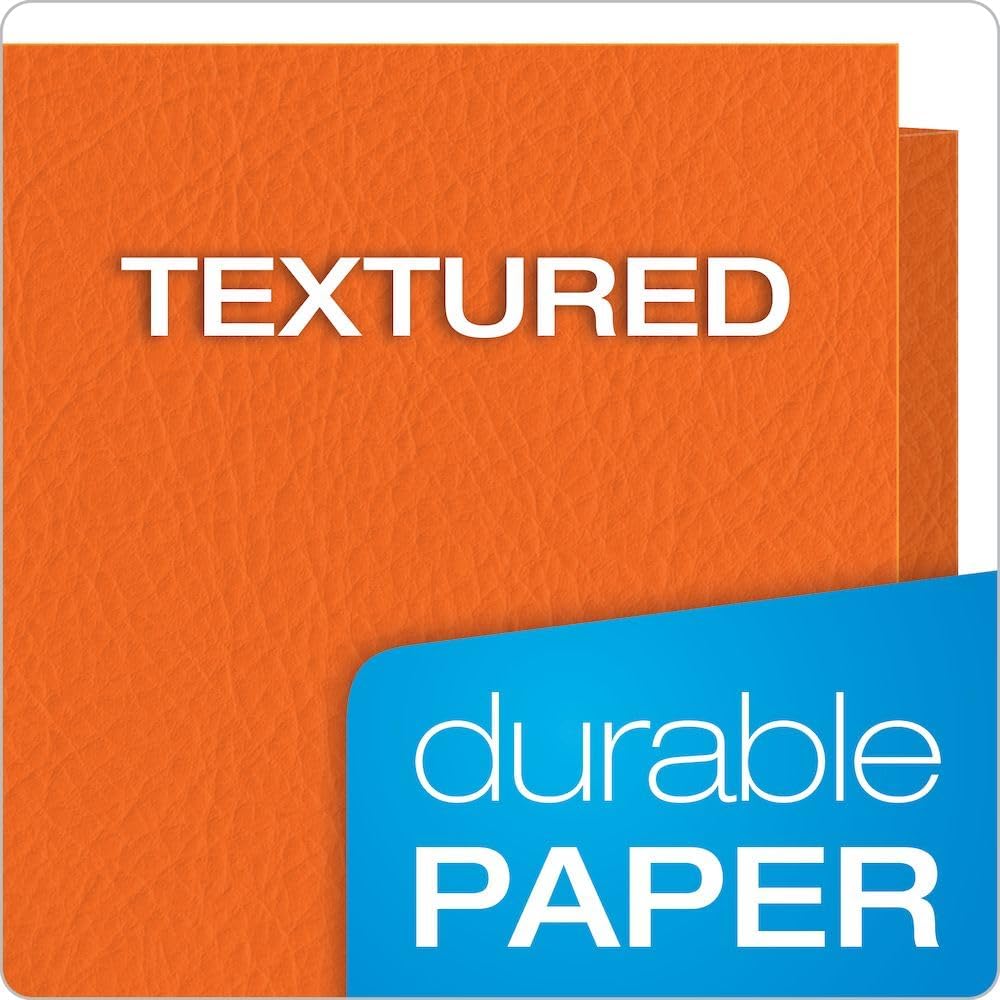 Oxford Two Pocket Folders, Textured Paper, Green, For School, Home, and Office, Letter Size, 25 Per Box (57503EE)