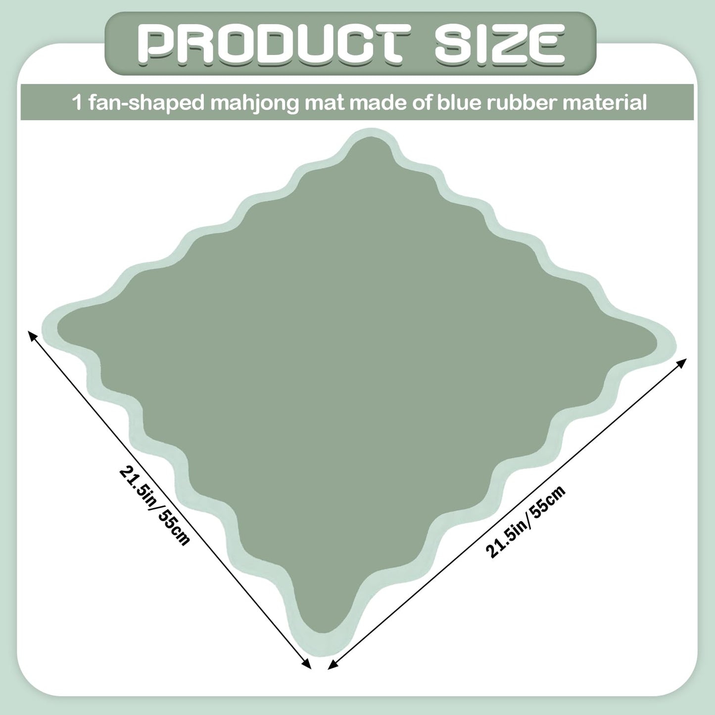 VioraWhite 21" Mini Majiong Mat for Travel