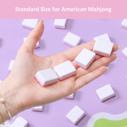 Blank Mahjong Tiles Set, 32 Pieces, Suitable for 1.2 "(30mm) Standard Size American Mahjong Tiles, Replace Lost Tiles & Can Be Used Together with Mahjong Stickers (Stickers Not Included)