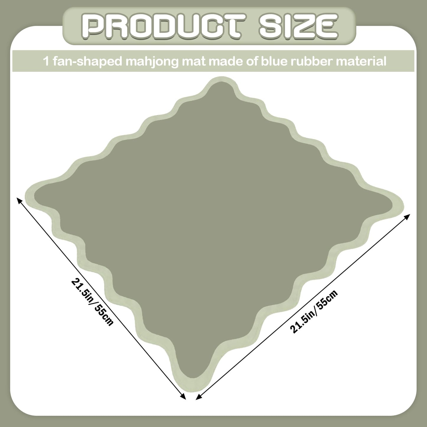 VioraWhite 21" Mini Majiong Mat for Travel