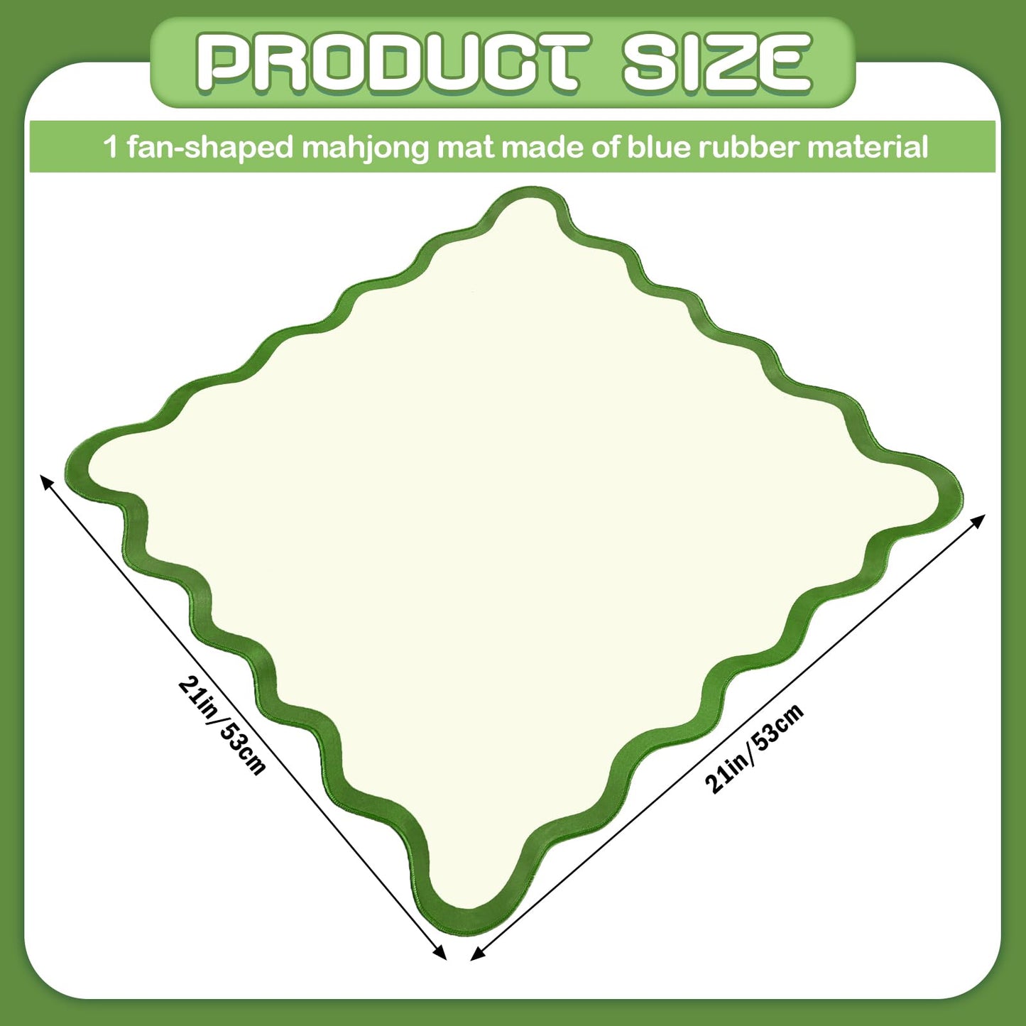 VioraWhite 21" Mini Majiong Mat for Travel