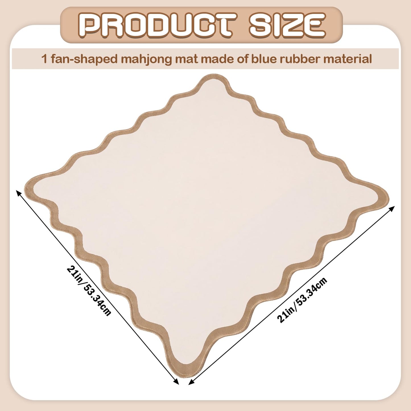 VioraWhite 21" Mini Majiong Mat for Travel