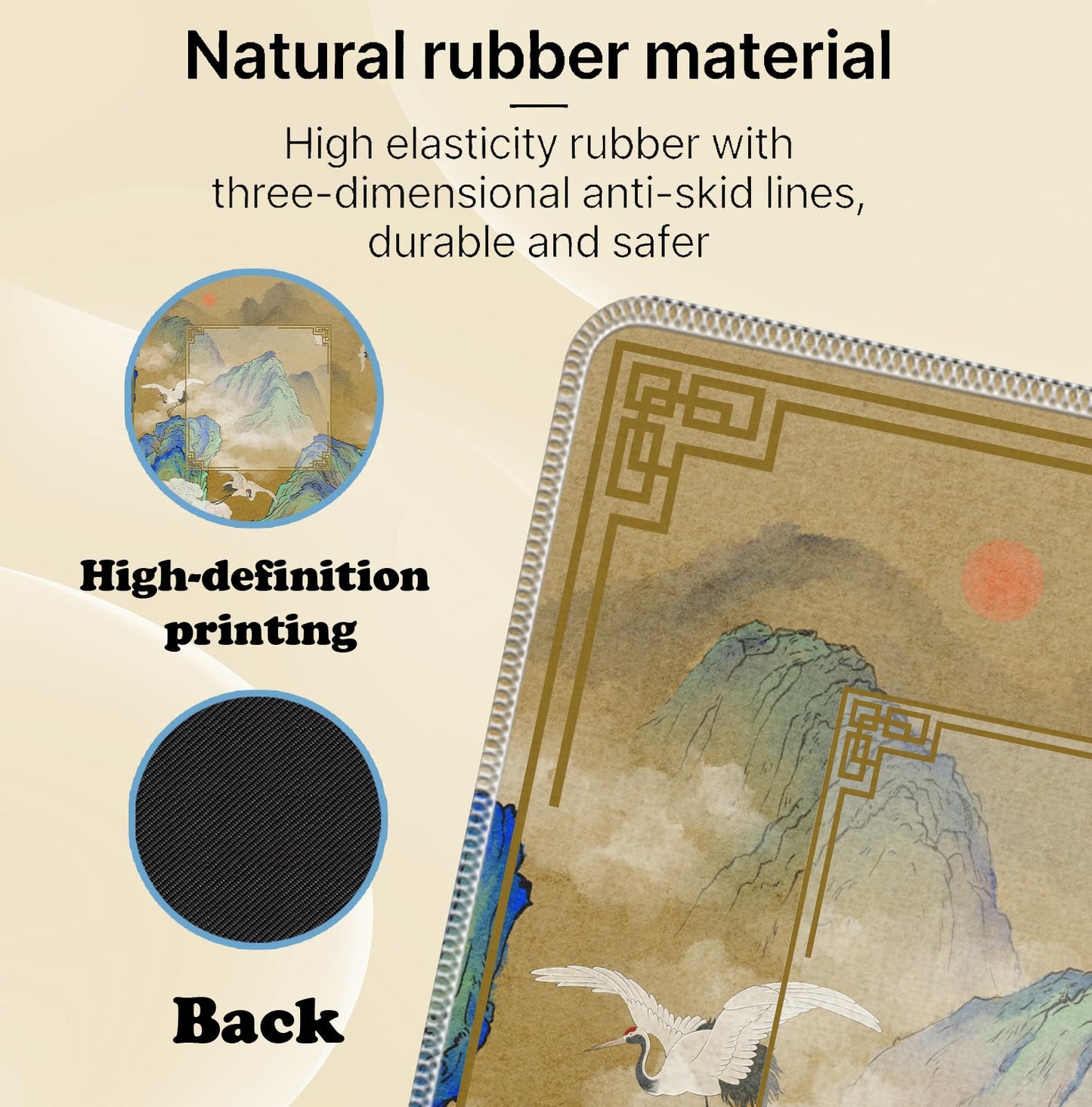Blue and Yellow Summer Italian Lemon Mahjong Mat
