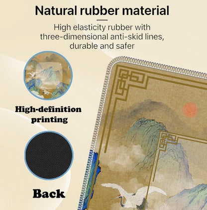 Blue and Yellow Summer Italian Lemon Mahjong Mat