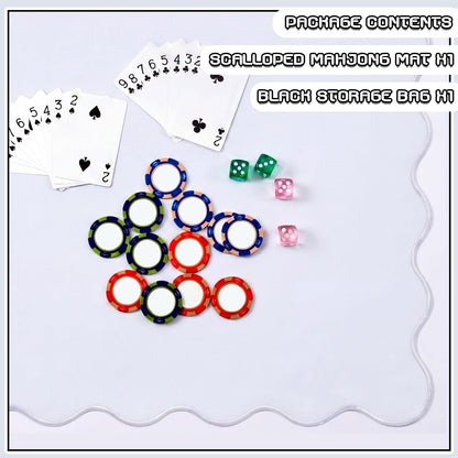 VioraWhite 21" Mini Majiong Mat for Travel