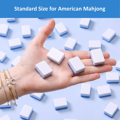 Blank Mahjong Tiles Set, 32 Pieces, Suitable for 1.2 "(30mm) Standard Size American Mahjong Tiles, Replace Lost Tiles & Can Be Used Together with Mahjong Stickers (Stickers Not Included)