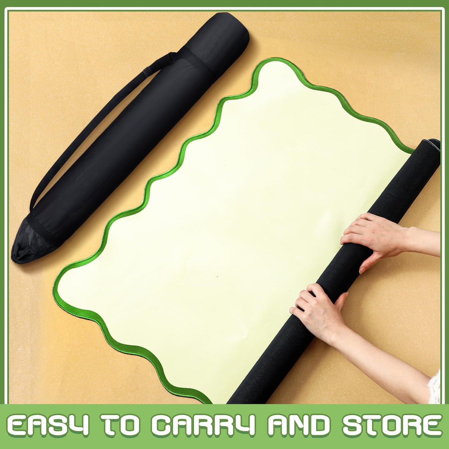 VioraWhite 21" Mini Majiong Mat for Travel