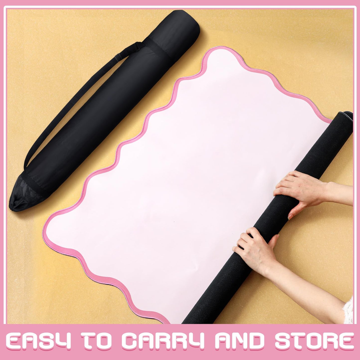 VioraWhite 21" Mini Majiong Mat for Travel