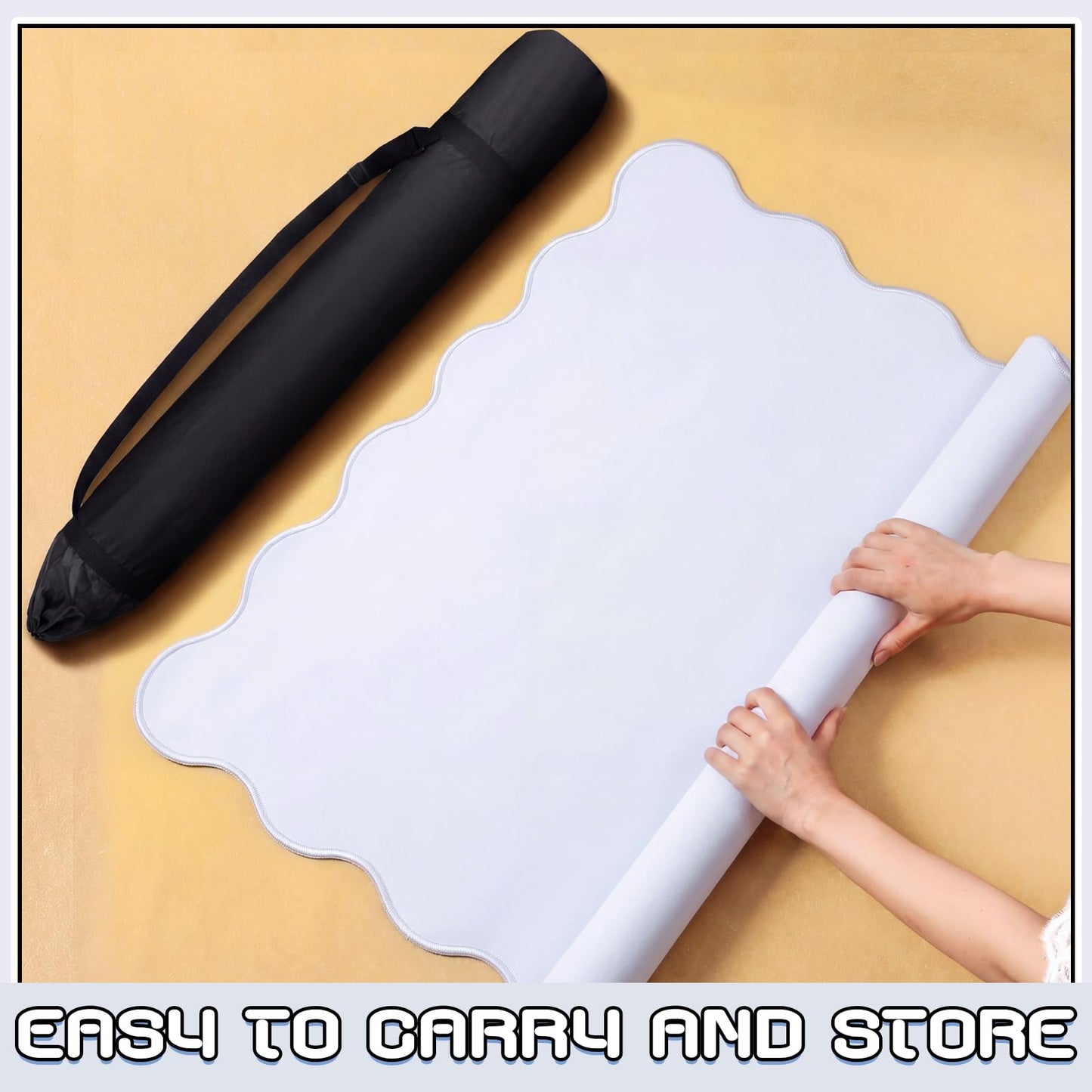 VioraWhite 21" Mini Majiong Mat for Travel