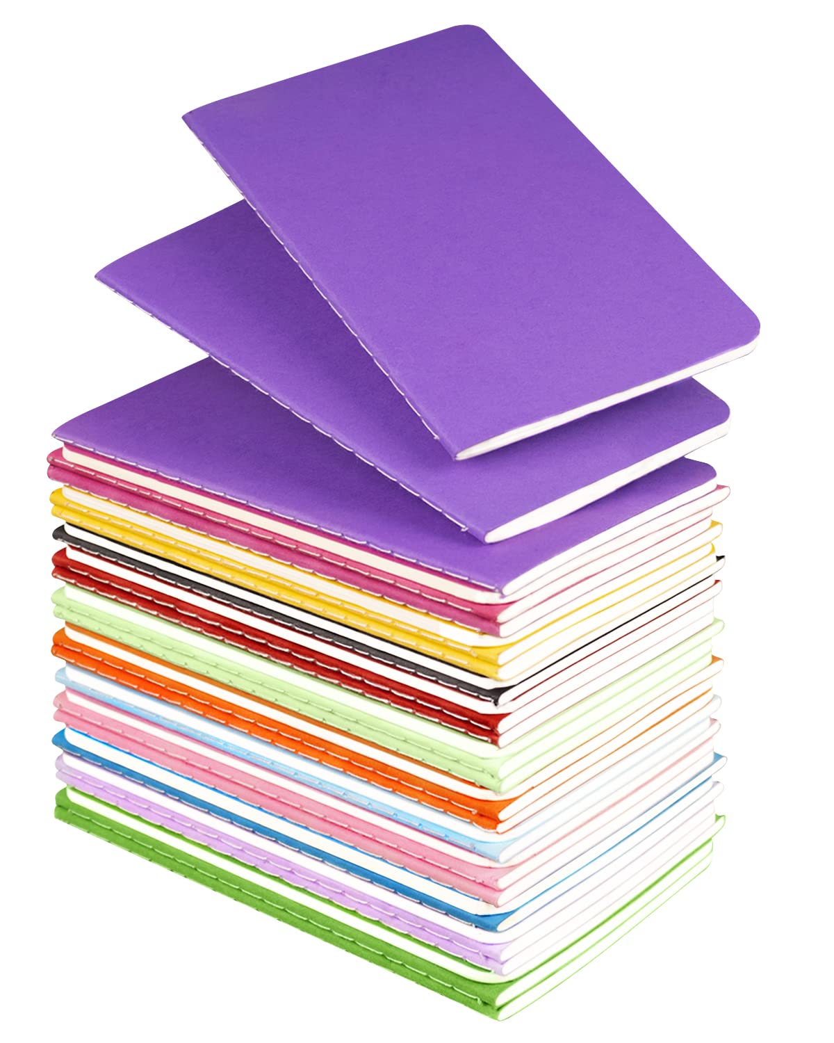 Lzerking Mini Notepads Bulk 36 Pack 3.5 x 5.5 Inches,Small Pocket Journal Notebooks-Green Cover, 30 Sheets/60 Pages, Children Can Use to Write Stories