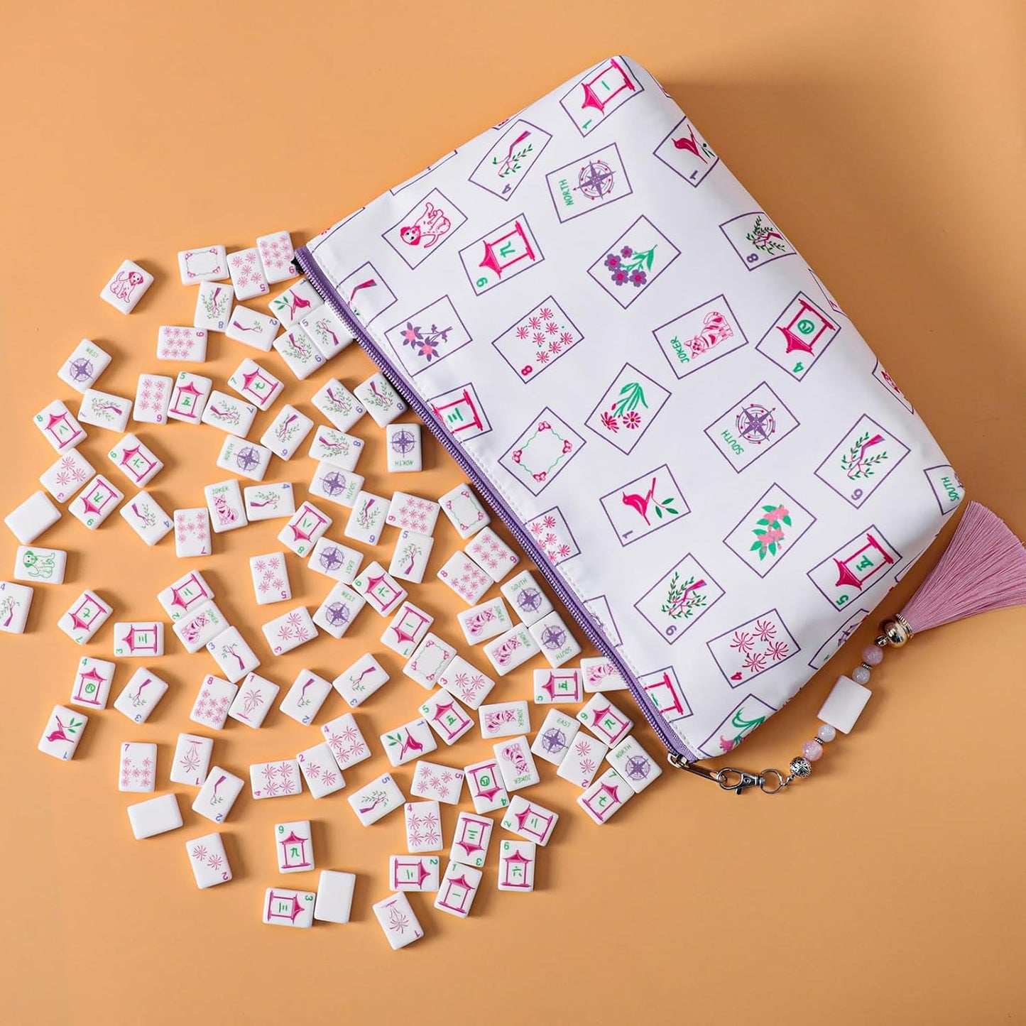 Mini Mahjong Tiles Set for Travel
