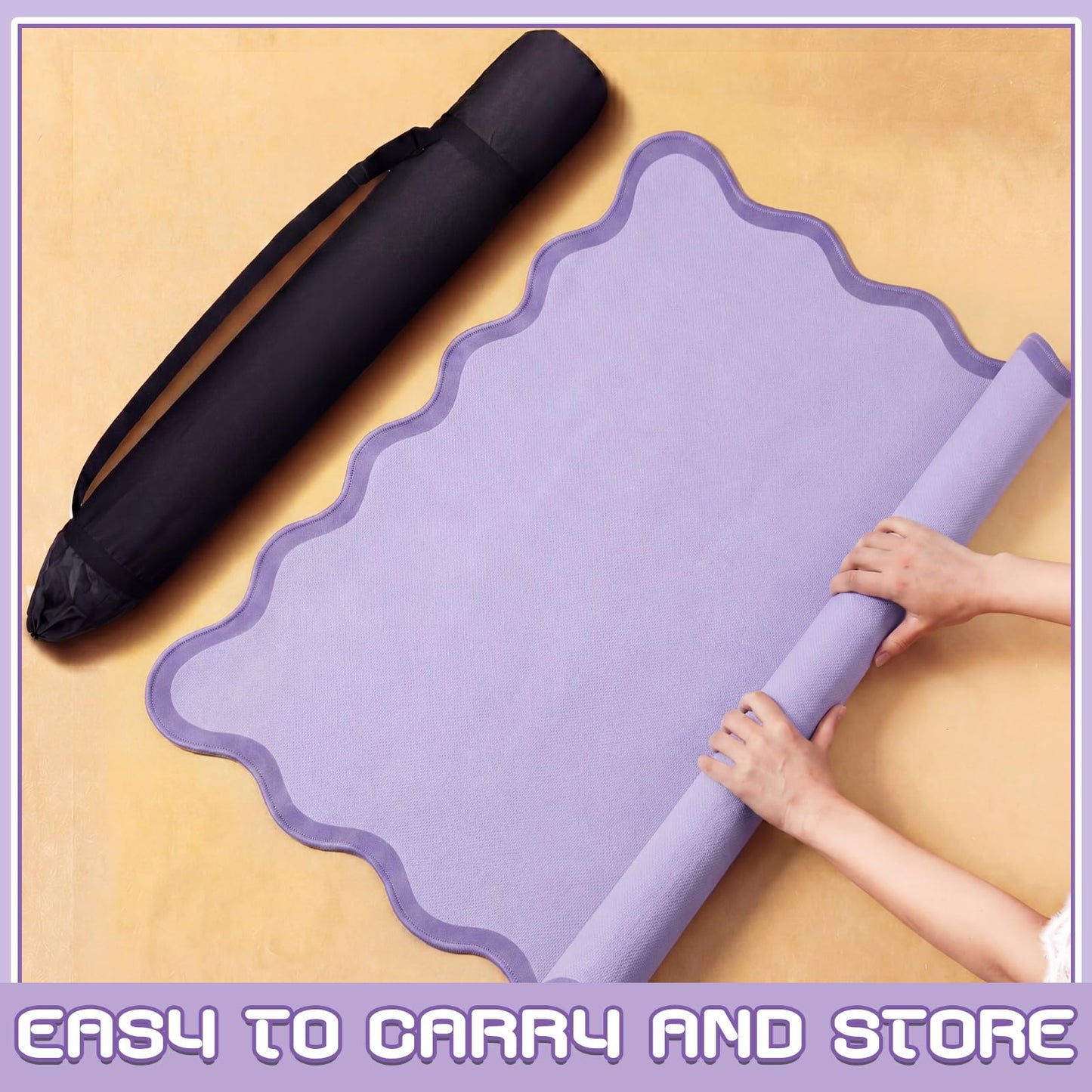 VioraWhite 21" Mini Majiong Mat for Travel