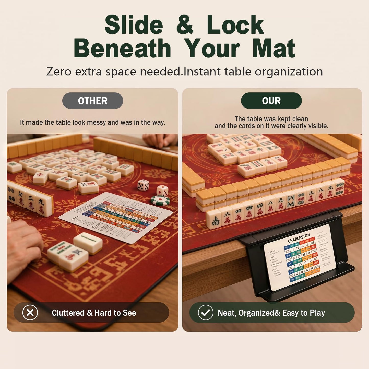 Mahjong Card Holder for Table