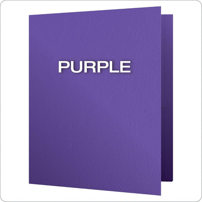 Oxford Two Pocket Folders, Textured Paper, Green, For School, Home, and Office, Letter Size, 25 Per Box (57503EE)