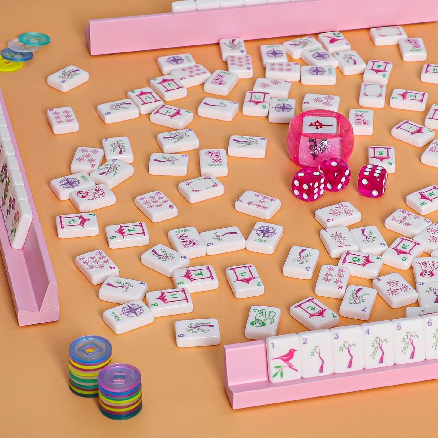 Mini Mahjong Tiles Set for Travel