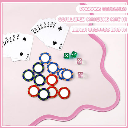 VioraWhite 21" Mini Majiong Mat for Travel