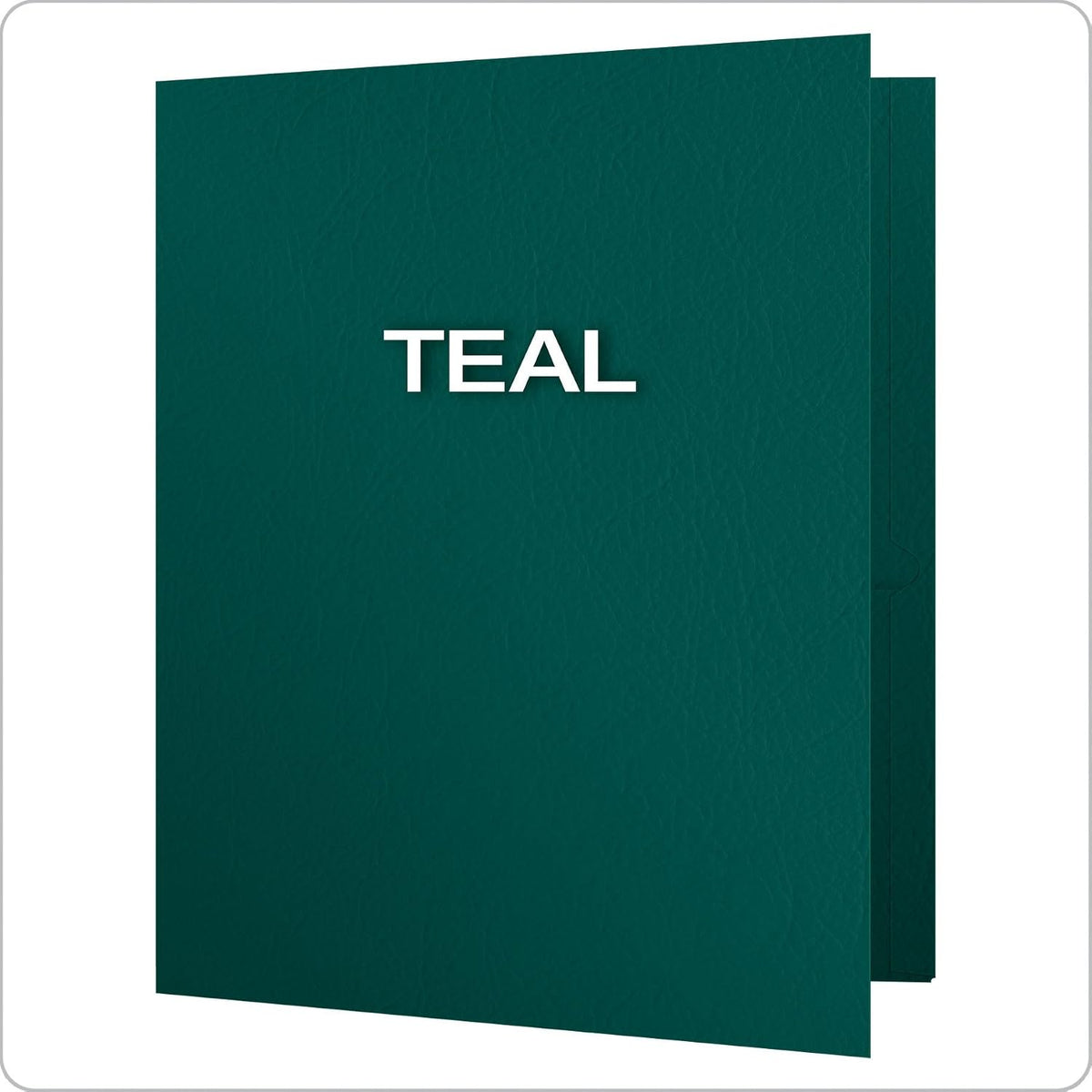 Oxford Two Pocket Folders, Textured Paper, Green, For School, Home, and Office, Letter Size, 25 Per Box (57503EE)