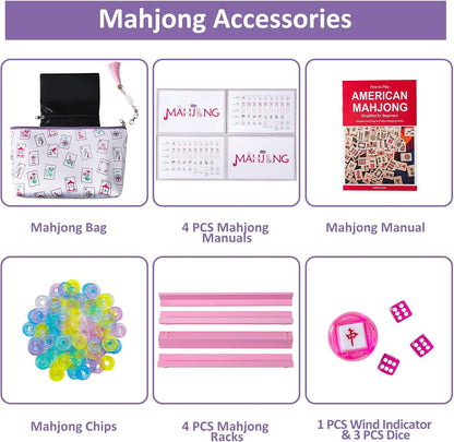 Mini Mahjong Tiles Set for Travel