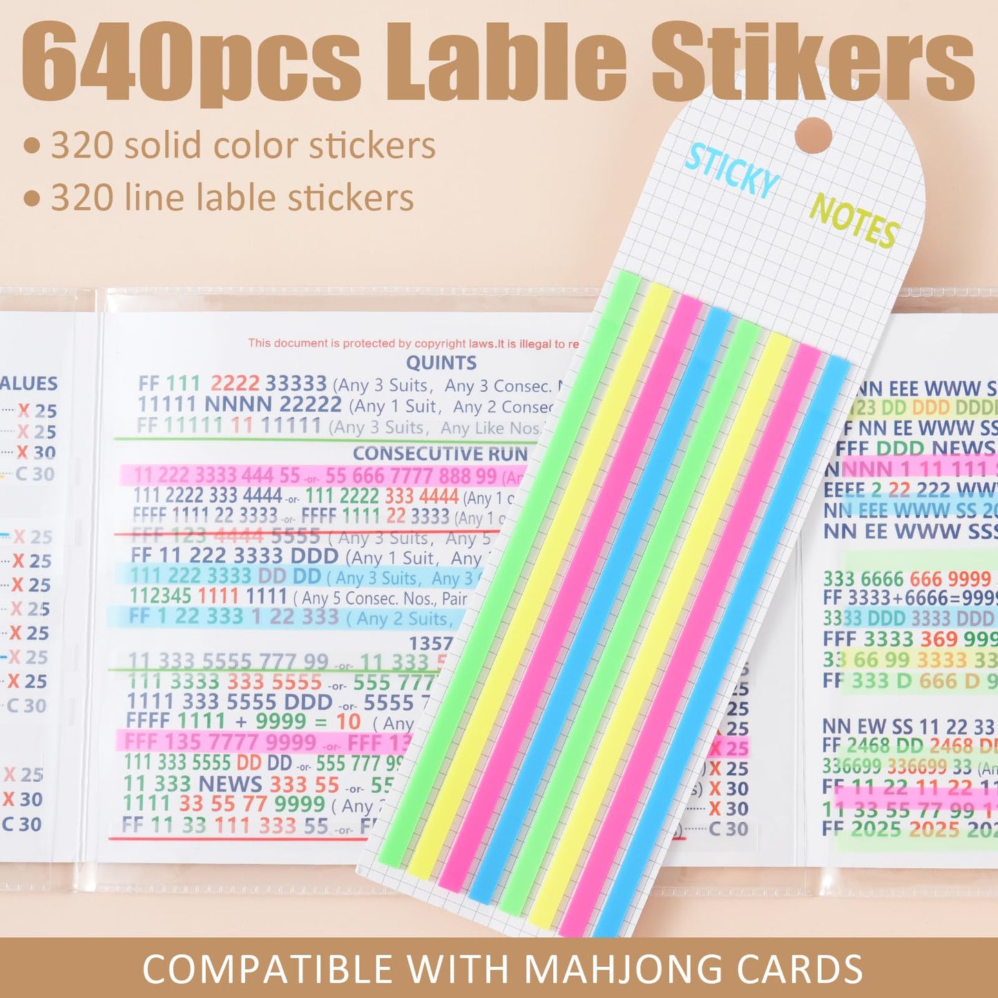 Mahjong Card Line Finder Highlighter Tape