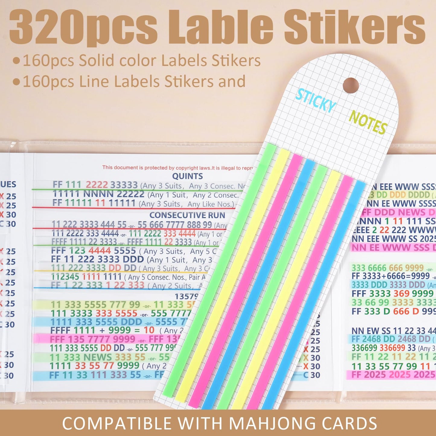 Mahjong Card Line Finder Highlighter Tape