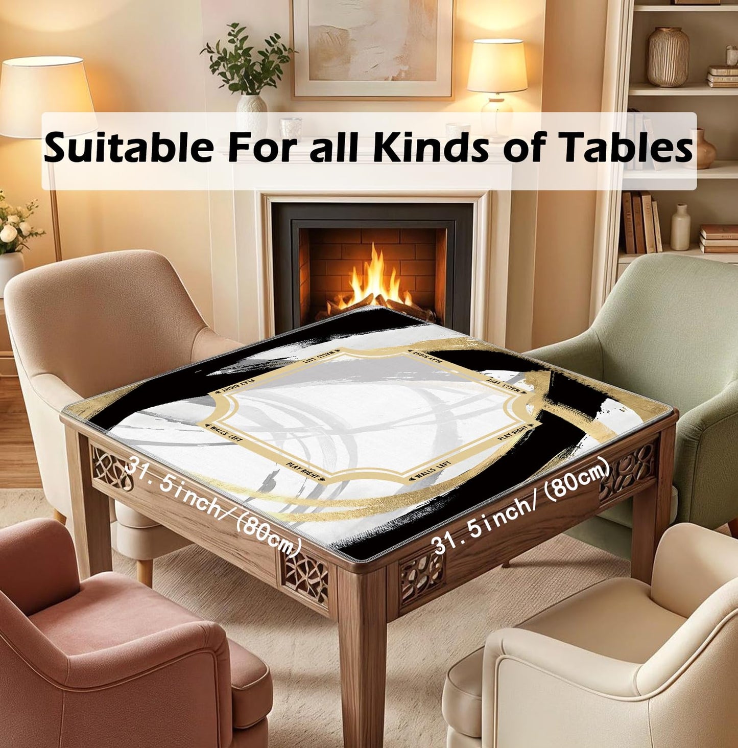 Blue and Yellow Summer Italian Lemon Mahjong Mat