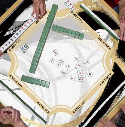 Blue and Yellow Summer Italian Lemon Mahjong Mat