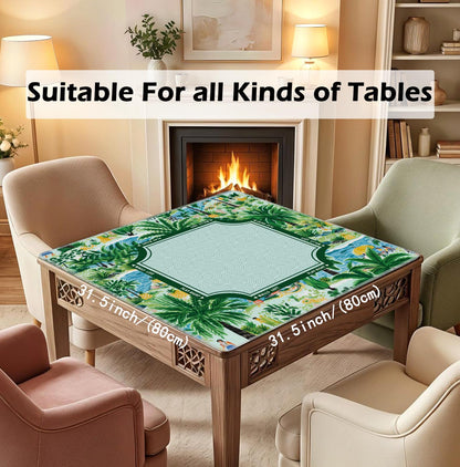 Blue and Yellow Summer Italian Lemon Mahjong Mat