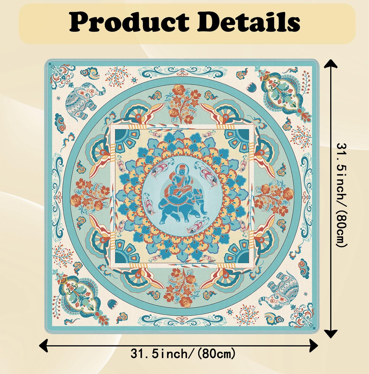 Blue and Yellow Summer Italian Lemon Mahjong Mat