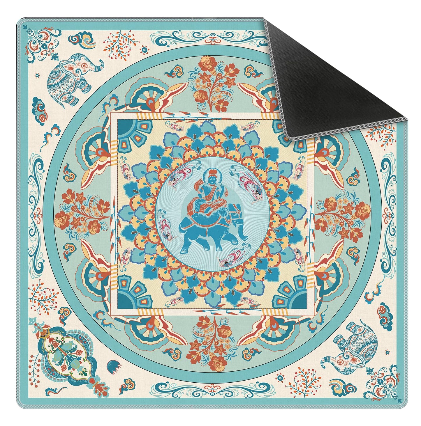 Blue and Yellow Summer Italian Lemon Mahjong Mat