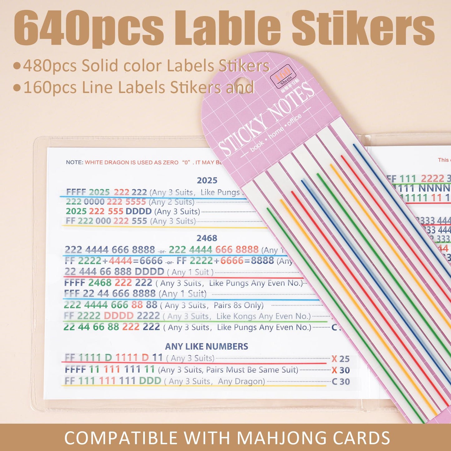 Mahjong Card Line Finder Highlighter Tape