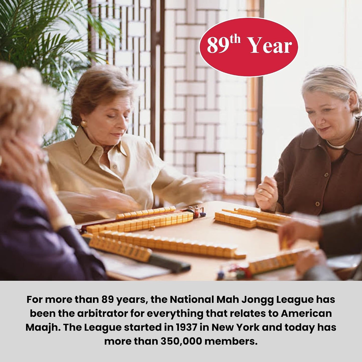 National Mah Jongg League 2026 Mahjong Large Size Cards Four-Pack