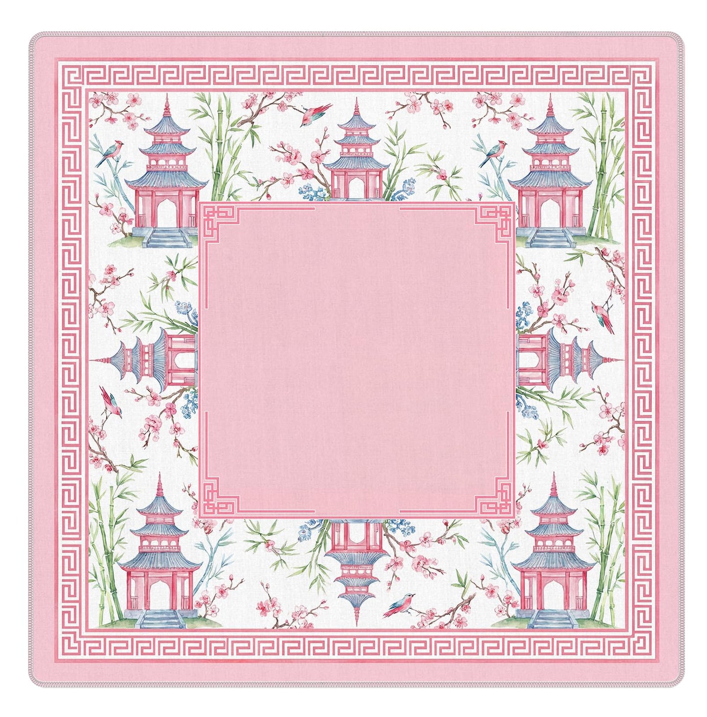 Blue and Yellow Summer Italian Lemon Mahjong Mat